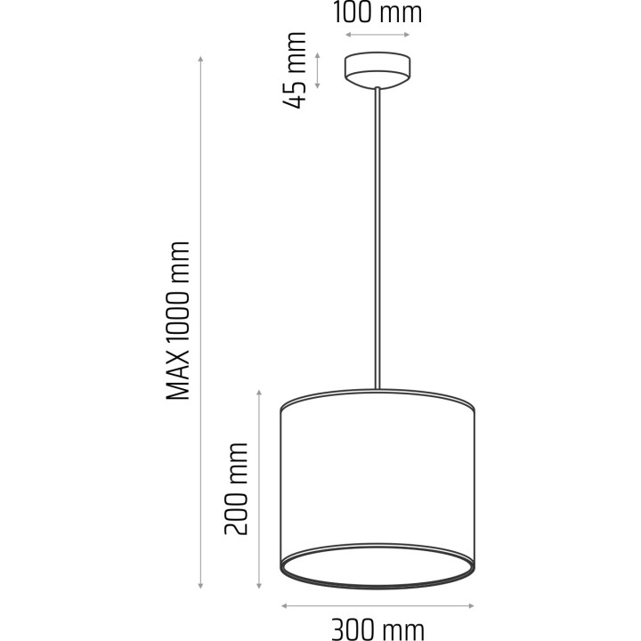 Hanging lamp CLASSIC fi 30 powder roses