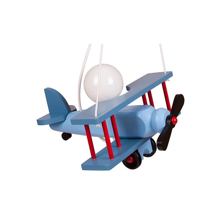 Hanging lamp Aeroplane small blue-black-red
