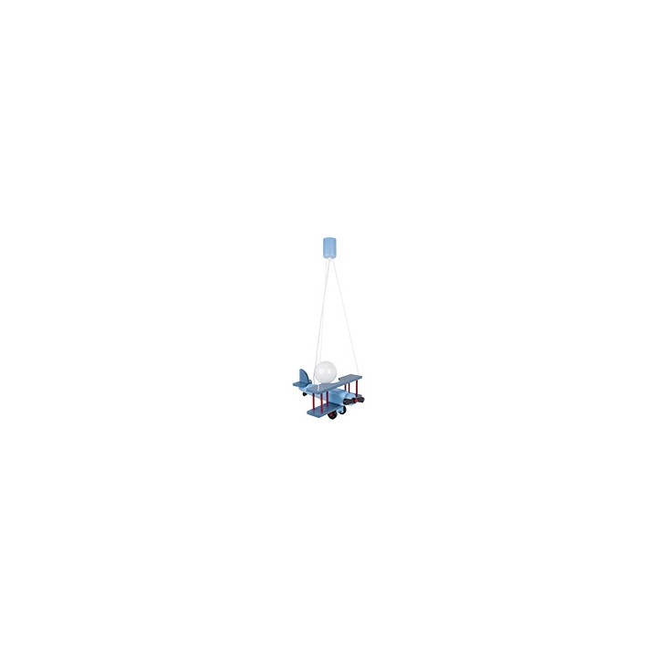Hanging lamp Aeroplane small blue-black-red