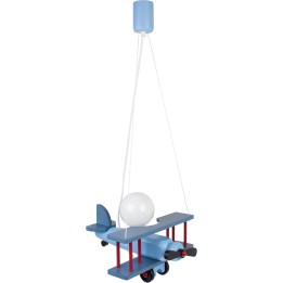 Hanging lamp Aeroplane small blue-black-red