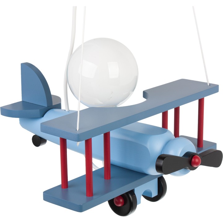 Hanging lamp Aeroplane small blue-black-red