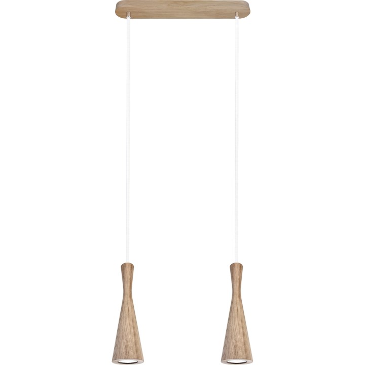 Hanging lamp oak Vegas 2p