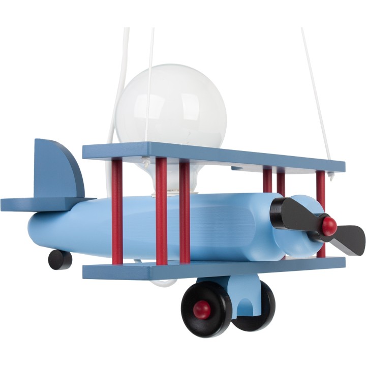 Hanging lamp Aeroplane small blue-black-red