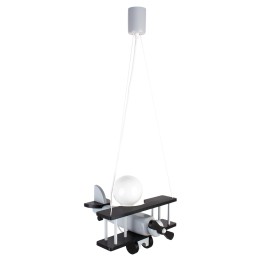 Hanging lamp Aeroplane small grey-black