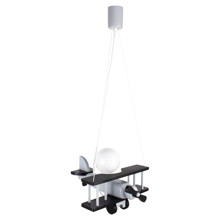 Hanging lamp Aeroplane small grey-black