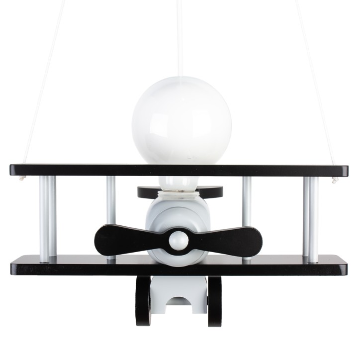 Hanging lamp Aeroplane small grey-black