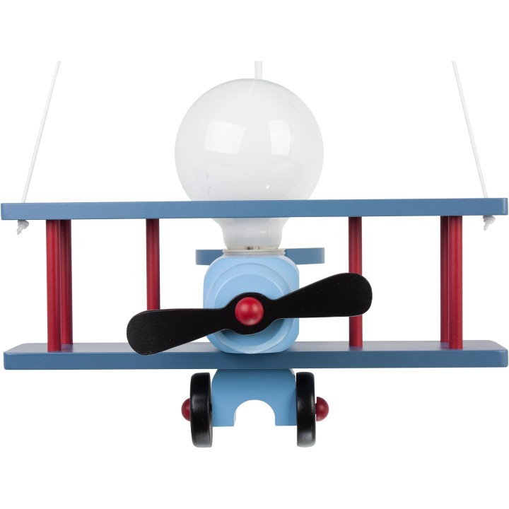 Hanging lamp Aeroplane small blue-black-red