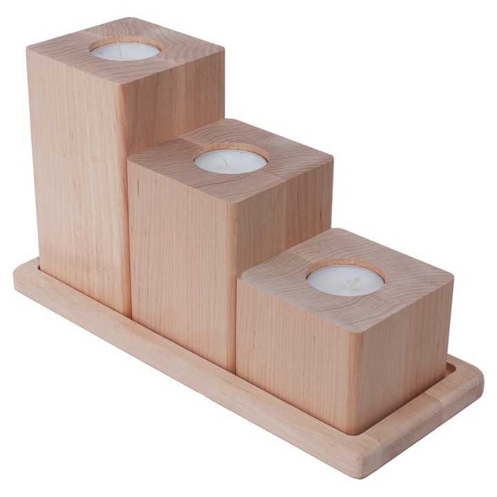 Alder candlestick set