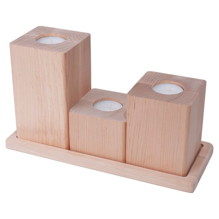 Alder candlestick set