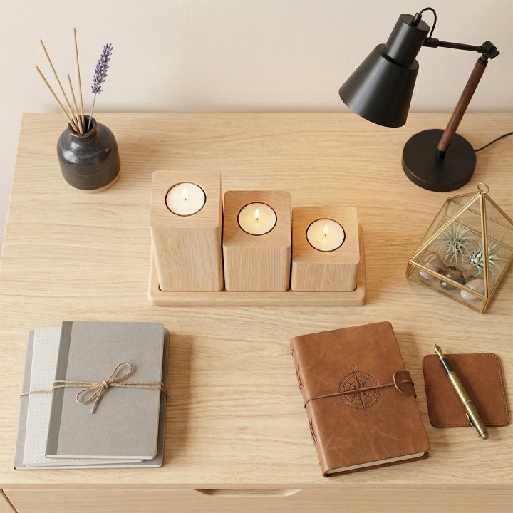 Alder candlestick set