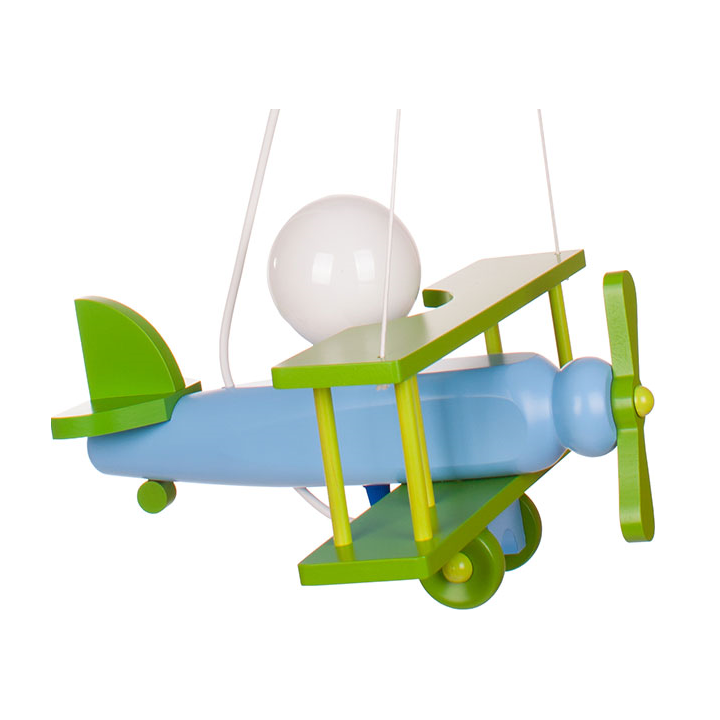 Hanging lamp Aeroplane small green-blue