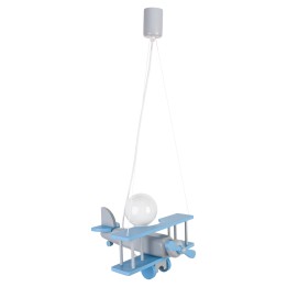 Hanging lamp Aeroplane small grey and blue