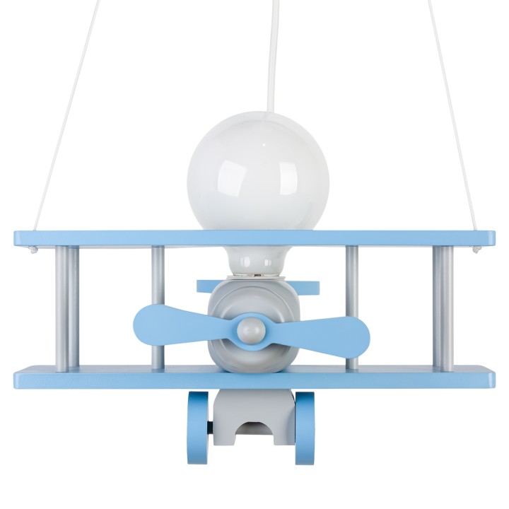 Hanging lamp Aeroplane small grey and blue