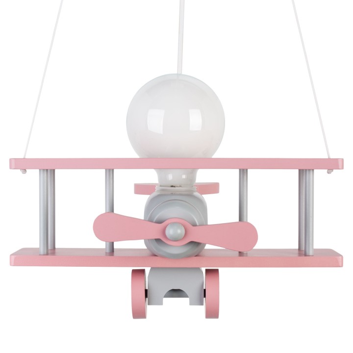 Hanging lamp Aeroplane small grey and pink