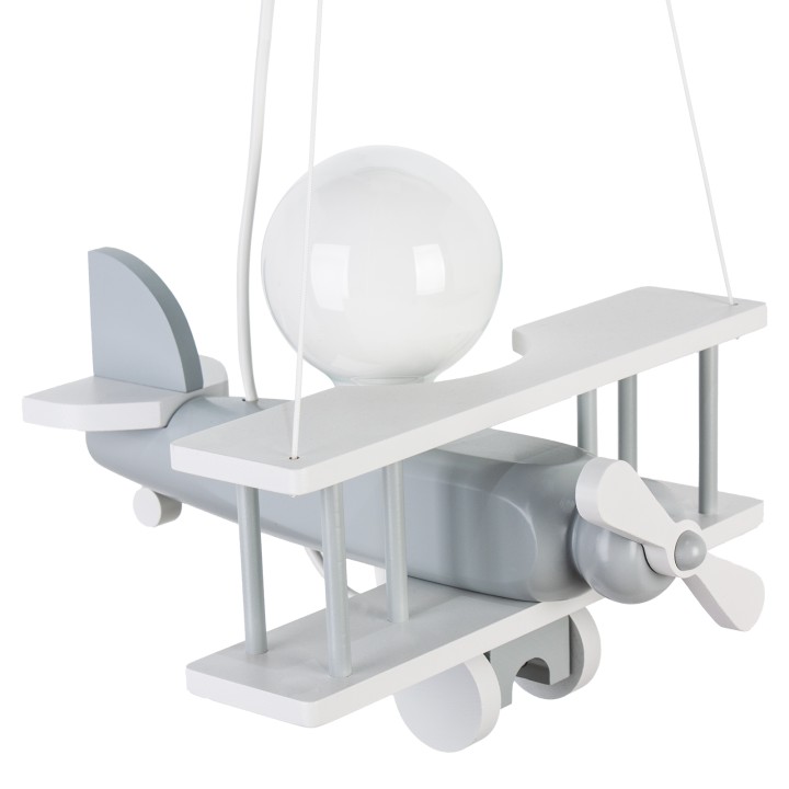 Hanging lamp Aeroplane small grey and white