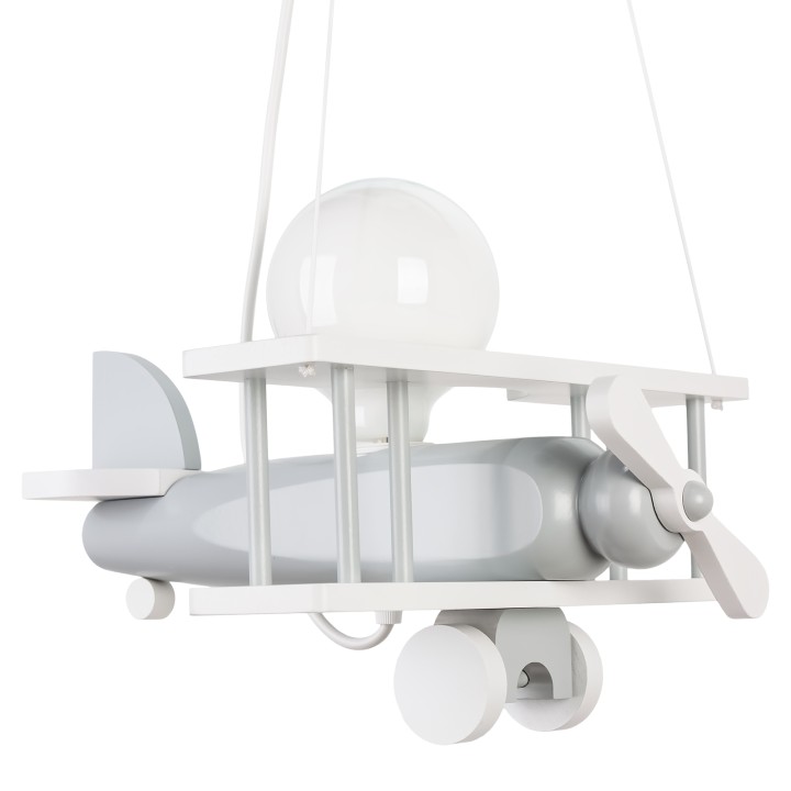 Hanging lamp Aeroplane small grey and white