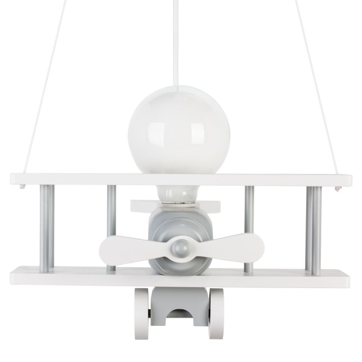 Hanging lamp Aeroplane small grey and white
