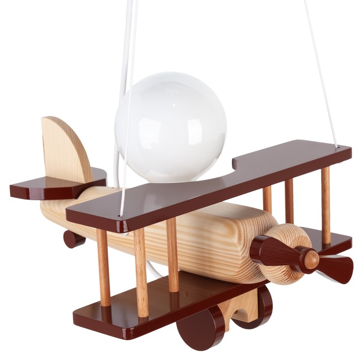 Hanging lamp Aeroplane small natural and brown