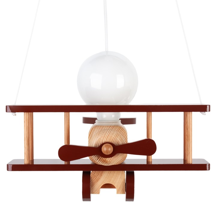 Hanging lamp Aeroplane small natural and brown
