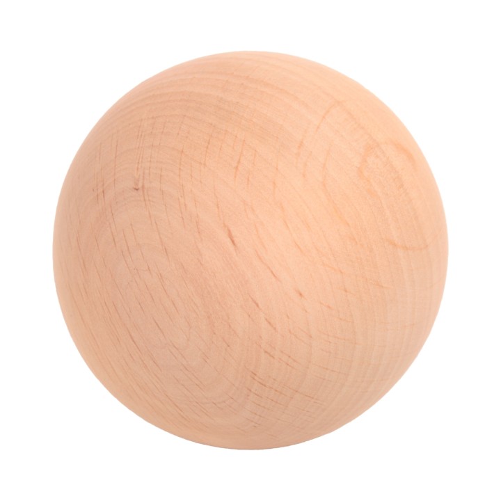 Wooden alder ball with a diameter of 75 mm