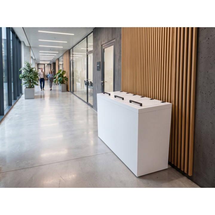 3-Compartment Waste Sorting Bin (Dibond, 3 x 120L)