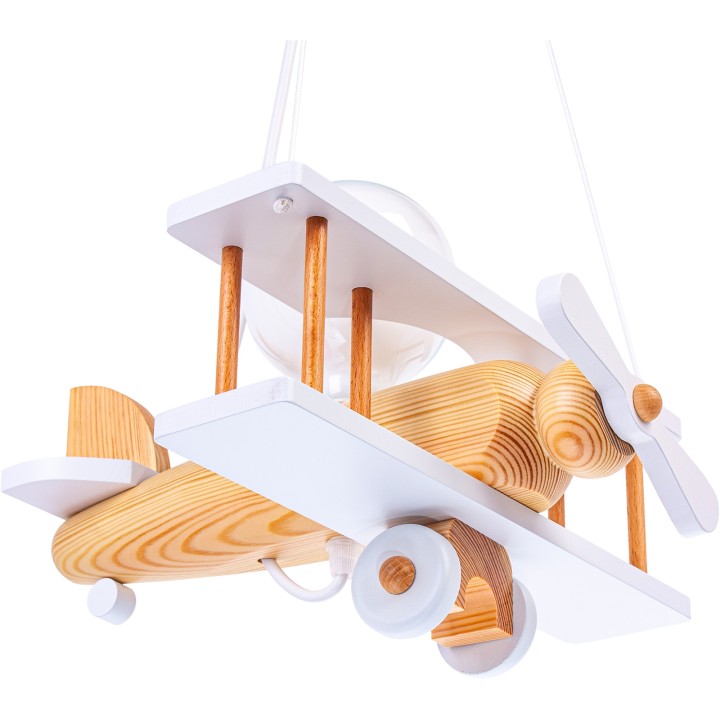 Hanging lamp Small white-natural aircraft