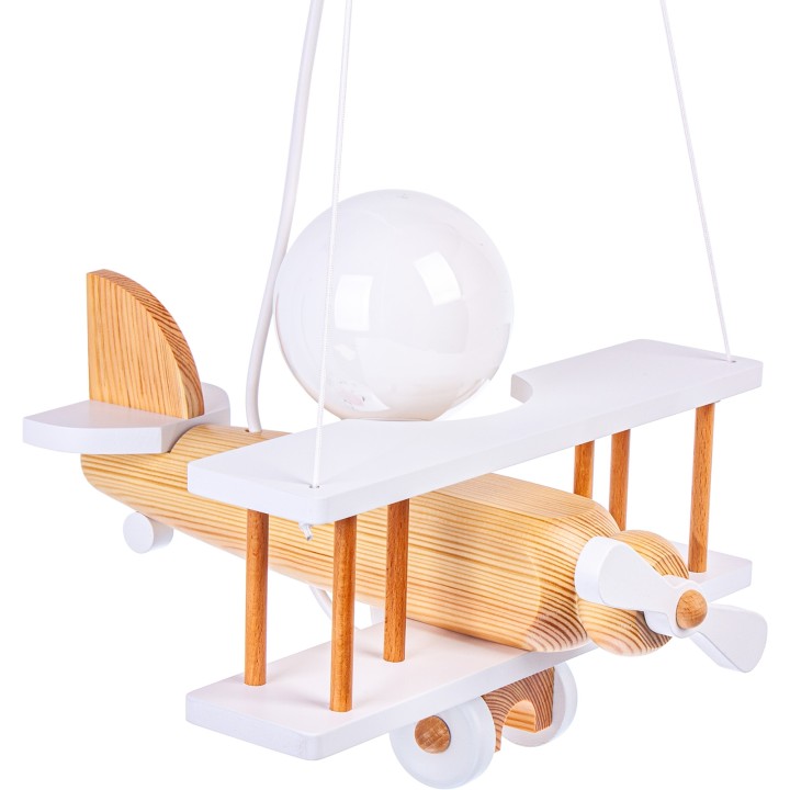 Hanging lamp Small white-natural aircraft