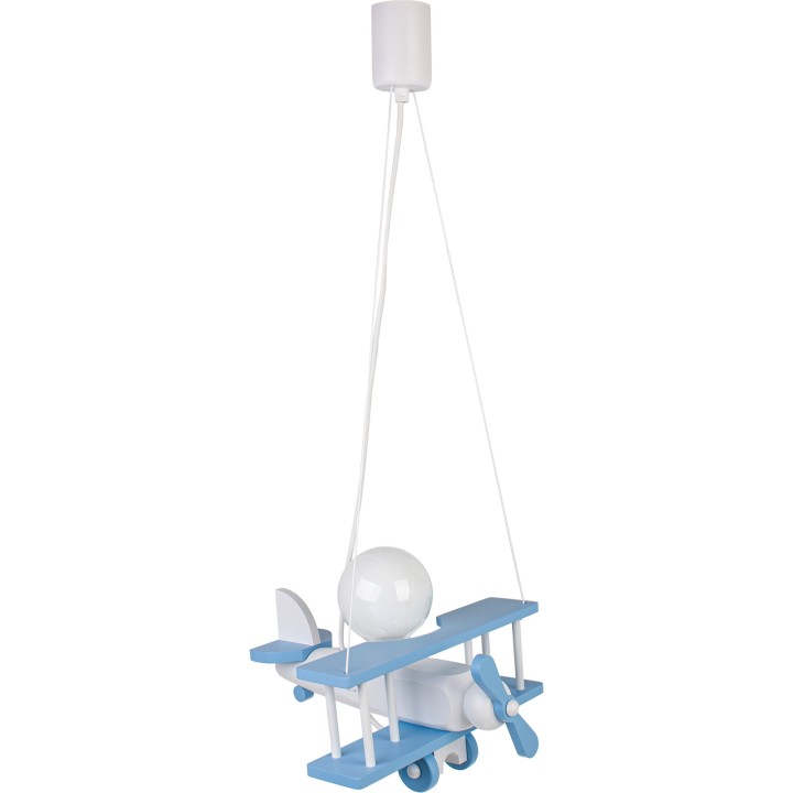 Hanging lamp Aeroplane small blue and white