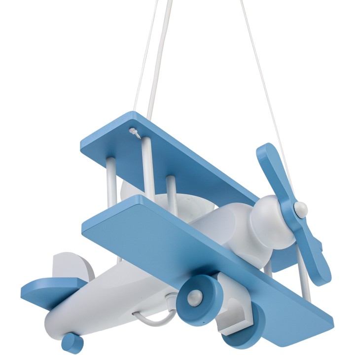 Hanging lamp Aeroplane small blue and white