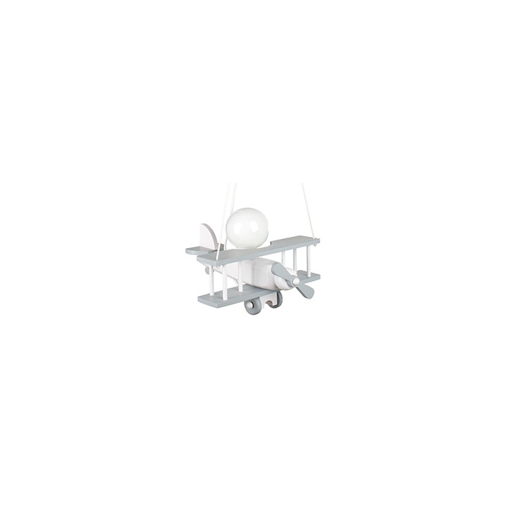 Hanging lamp Aeroplane small grey and white