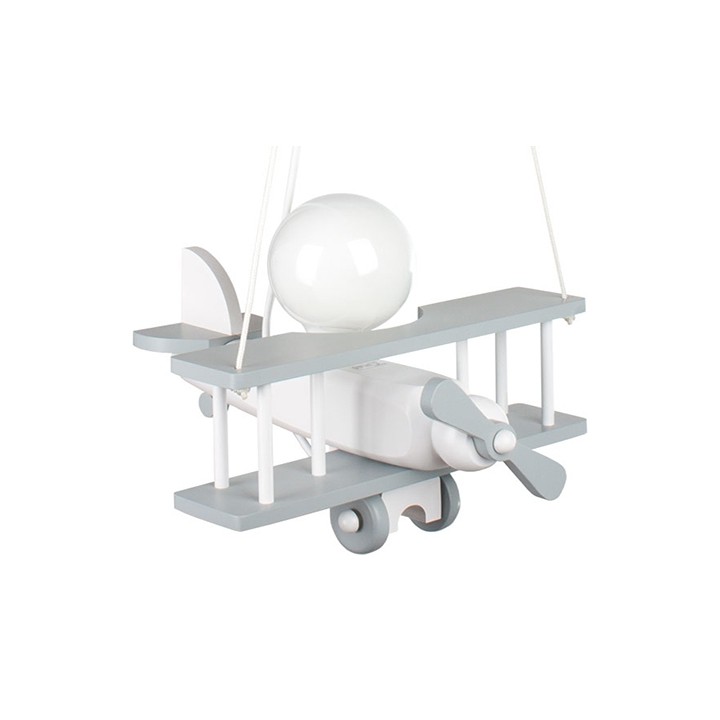 Hanging lamp Aeroplane small grey and white