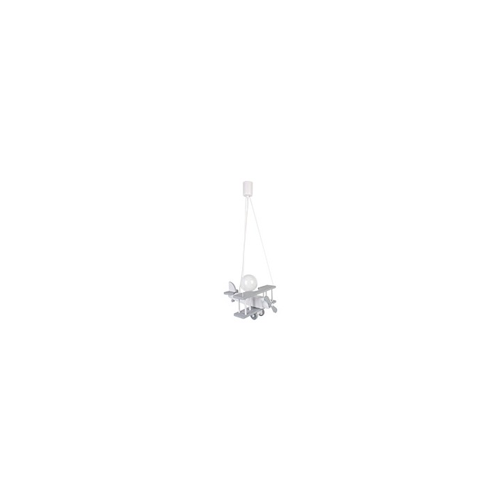 Hanging lamp Aeroplane small grey and white