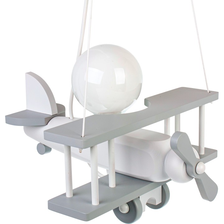 Hanging lamp Aeroplane small grey and white