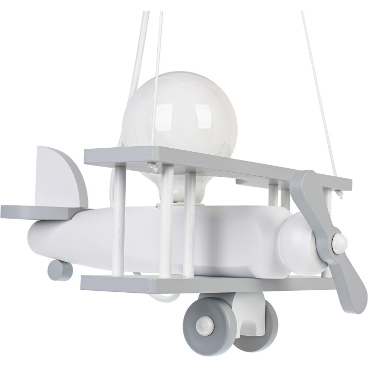 Hanging lamp Aeroplane small grey and white