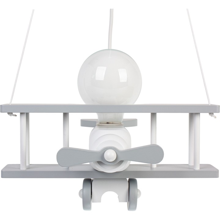 Hanging lamp Aeroplane small grey and white