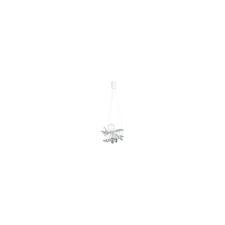 Hanging lamp Aeroplane small grey and white