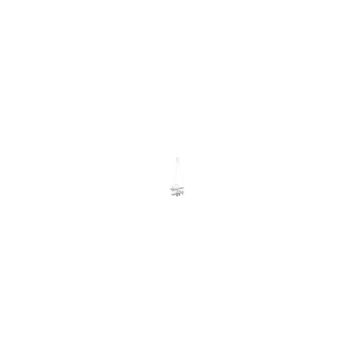 Hanging lamp Aeroplane small grey and white