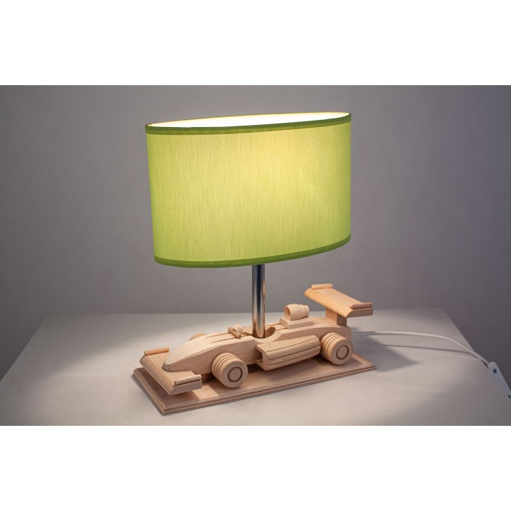 Table lamp Green race car