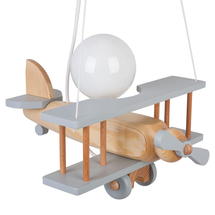 Hanging lamp Small grey-natural aircraft