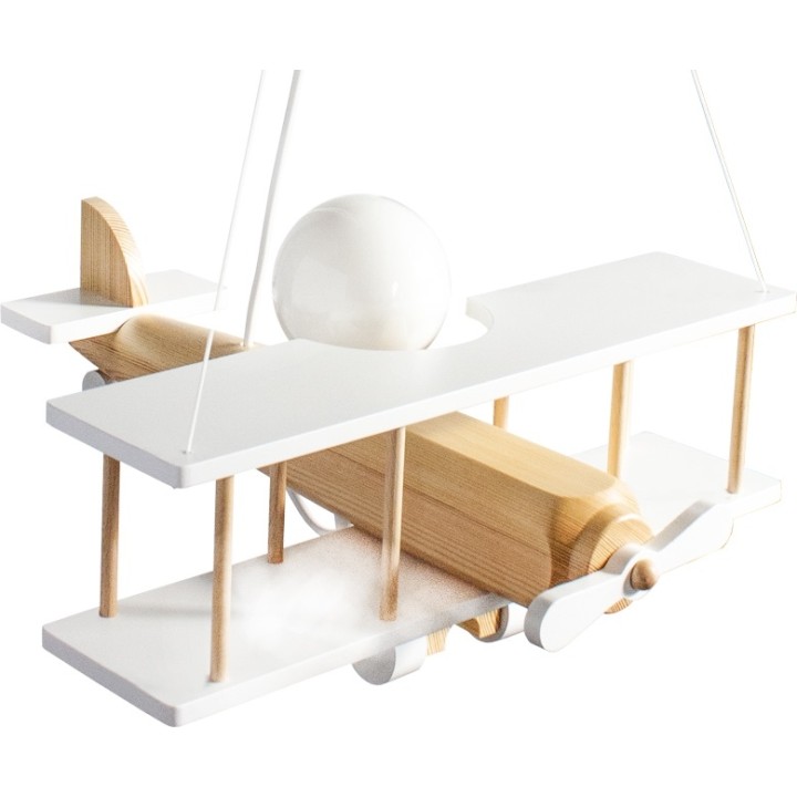 Hanging lamp Aeroplane large white-natural