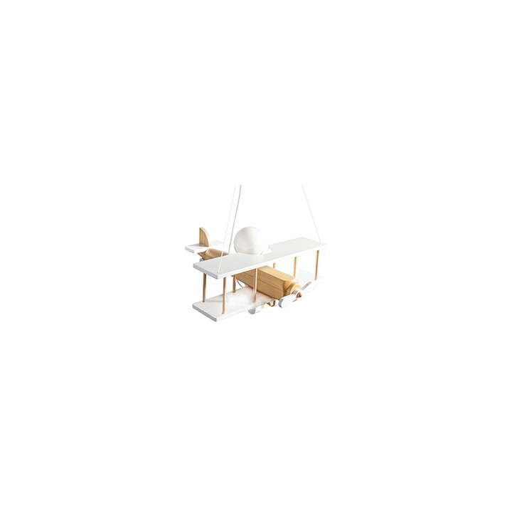 Hanging lamp Aeroplane large white-natural