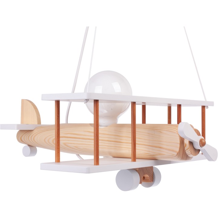 Hanging lamp Aeroplane large white-natural