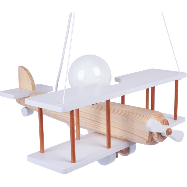 Hanging lamp Aeroplane large white-natural