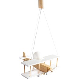 Hanging lamp Aeroplane large white-natural