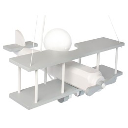 Hanging lamp Aeroplane large grey and white