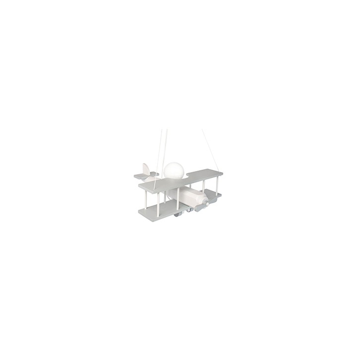 Hanging lamp Aeroplane large grey and white