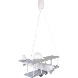 Hanging lamp Aeroplane large grey and white
