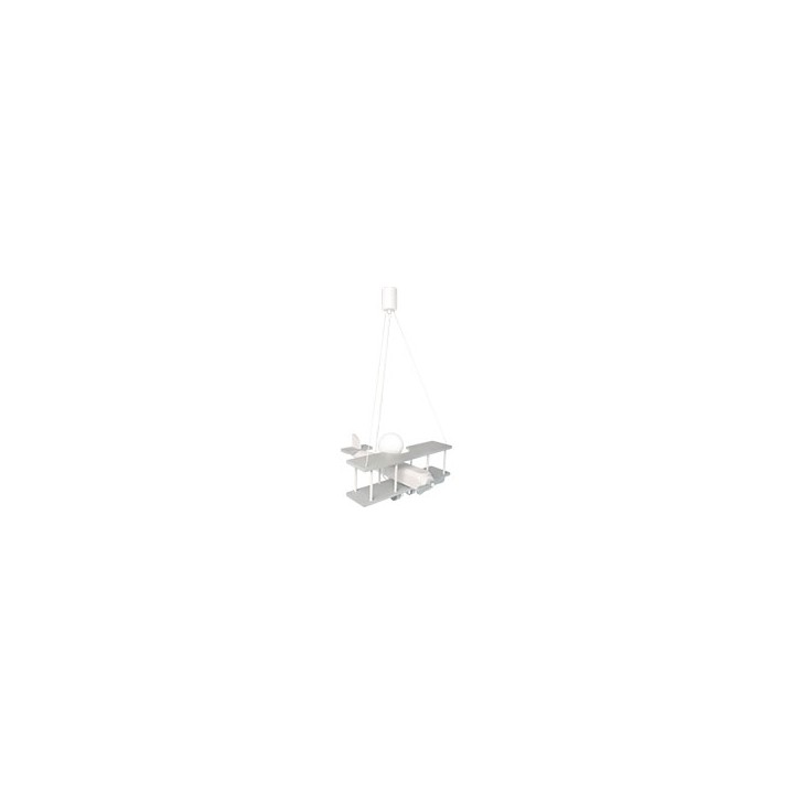 Hanging lamp Aeroplane large grey and white