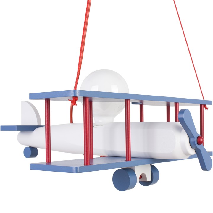Hanging lamp Plane large blue-white-red