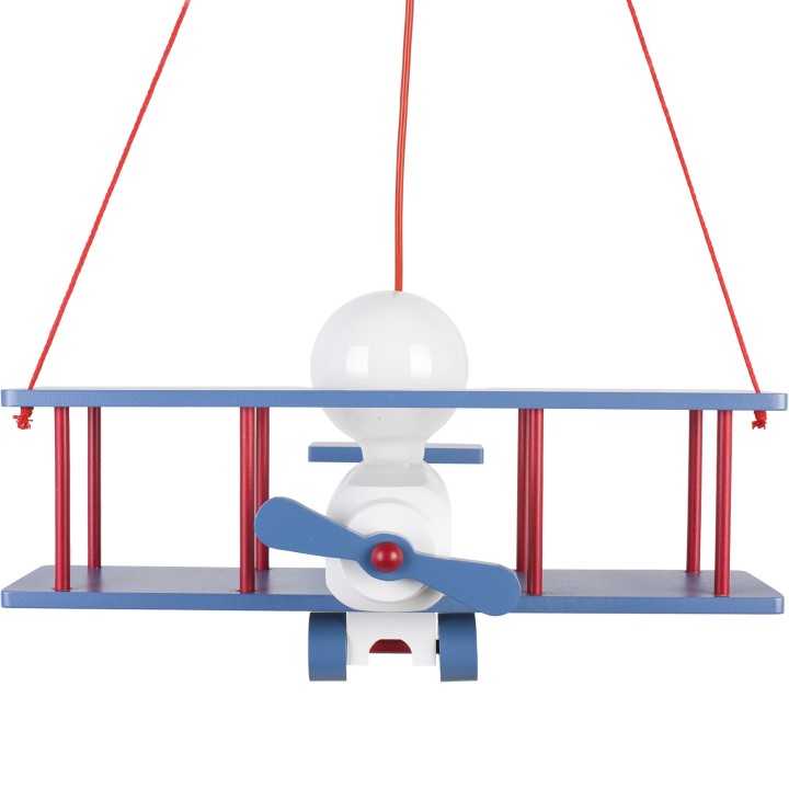 Hanging lamp Plane large blue-white-red